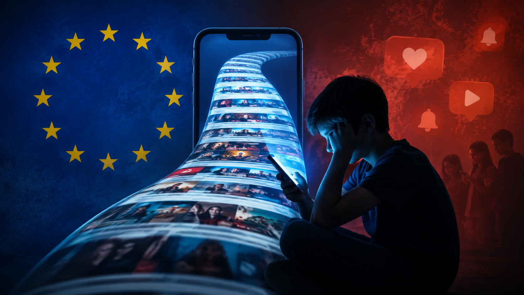 União Europeia debate limites para “tela infinita” em redes sociais e acende alerta sobre impactos em crianças e adolescentes